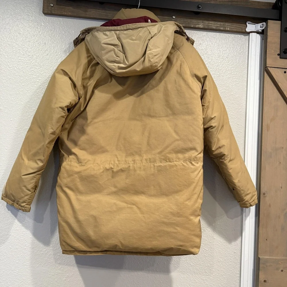 Vintage The North Face Down Parka Chore Jacket Mens Large Tan Label 70s VTG WARM